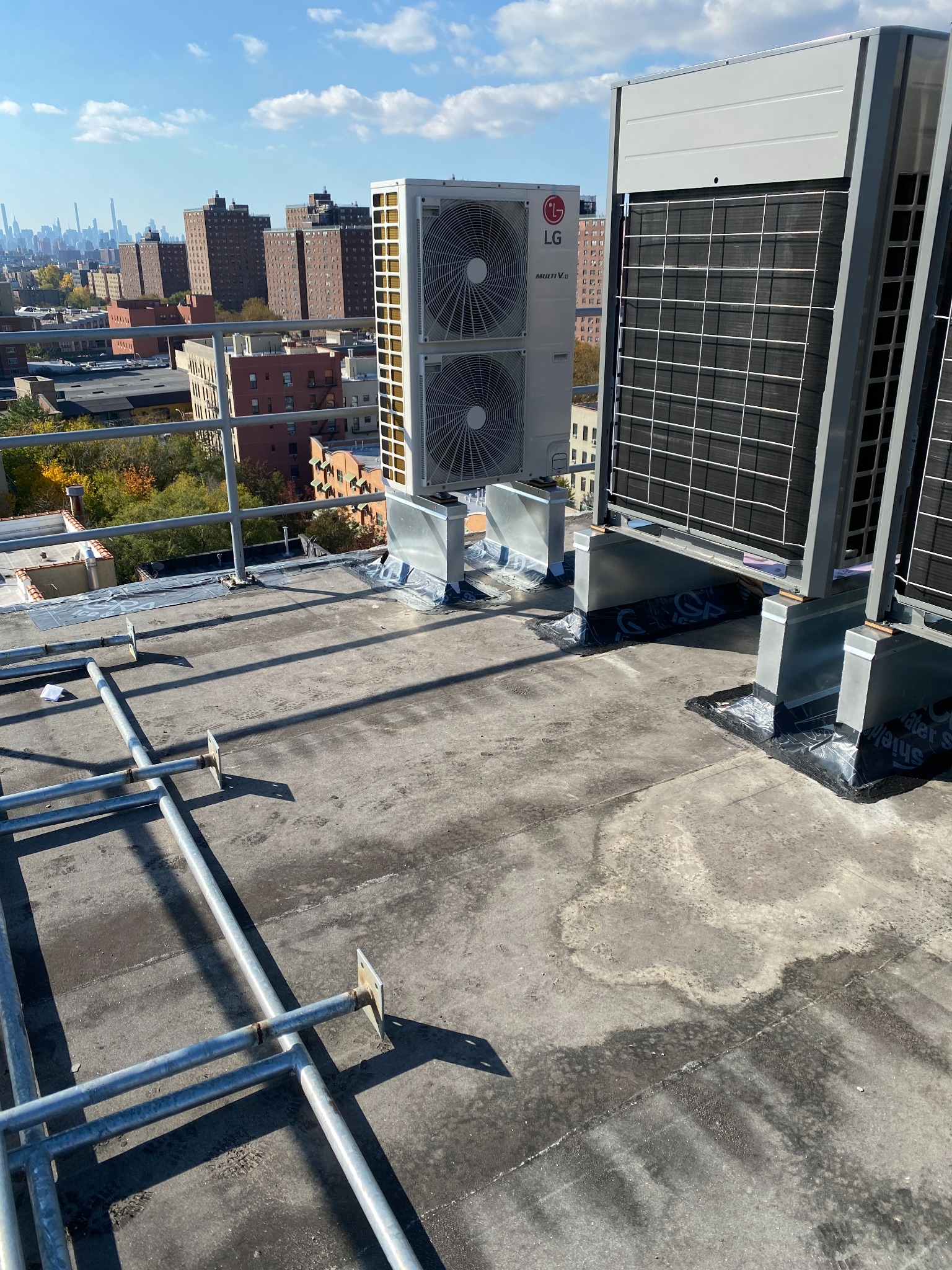 LG VRF Units with city skyline